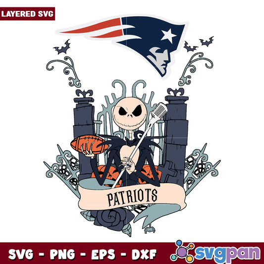 Patriots jack halloween svg, funny halloween svg, spooky characters svg