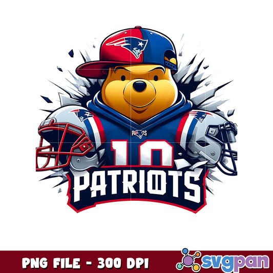 Patriots winnie pooh png, nfl games today png, american rugby png