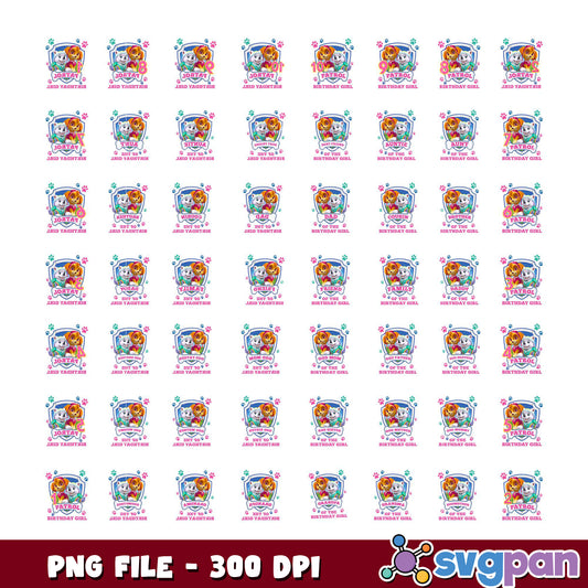 Paw Patrol Birthday Girl PNG Bundle