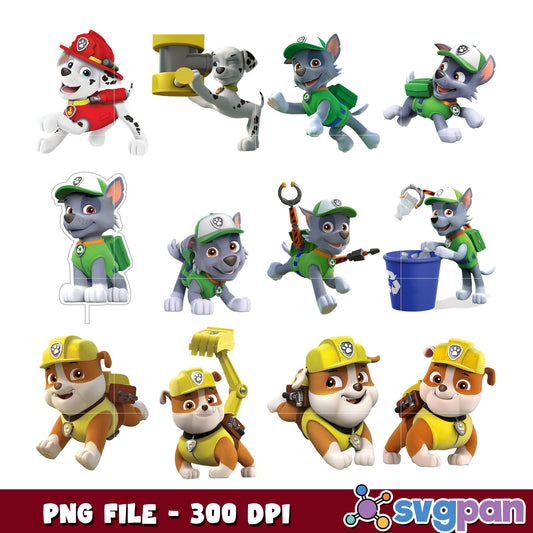 Paw Patrol PNG Bundle 300 DPI