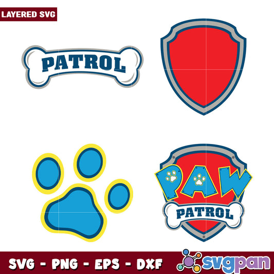 Paw Patrol SVG Bundle Layered Designs