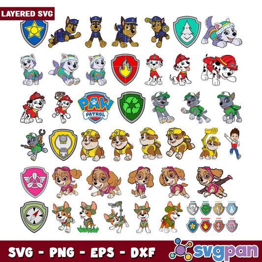 Paw Patrol SVG Bundle for Creative Projects