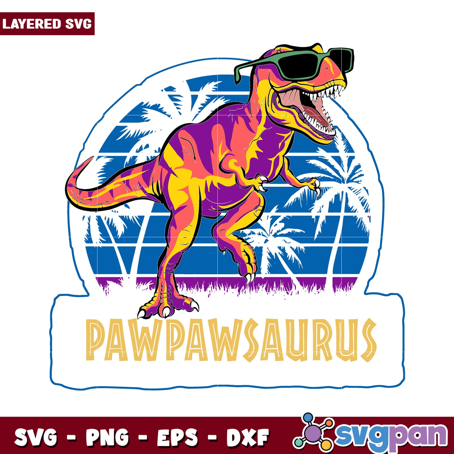 PawPawsaurus Dinosaur SVG Design for Fun Crafts, Perfect for Kids