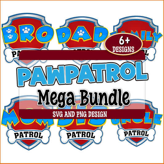 Paw patrol family svg bundle