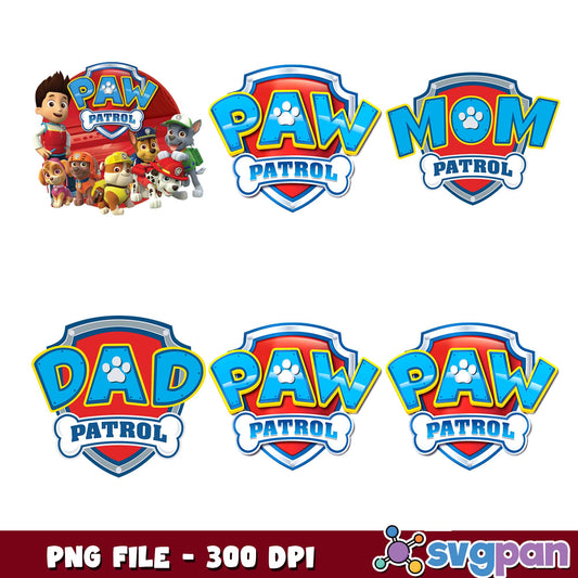 Paw patrol logo png bundle