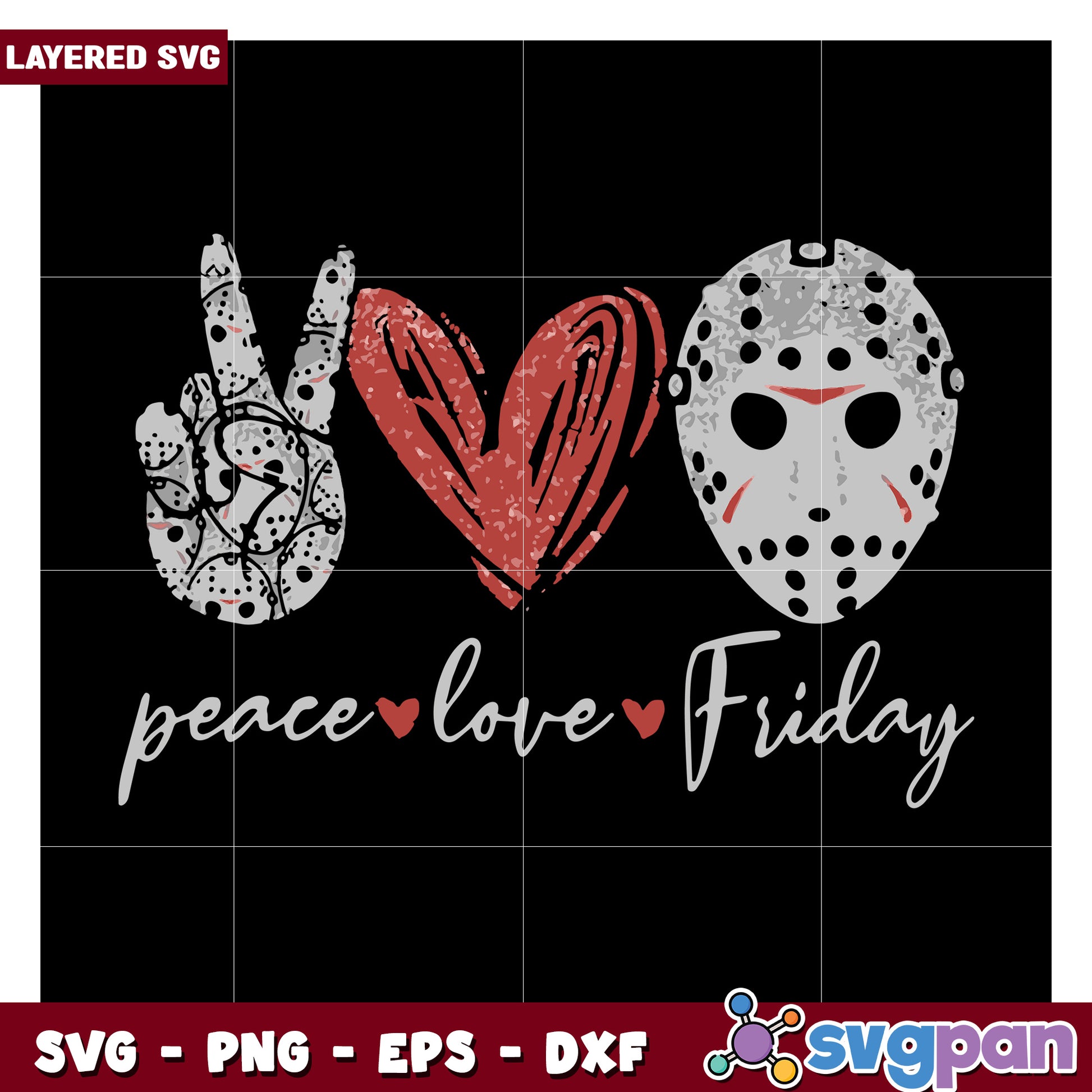 Peace Love Friday SVG Design, Perfect for Crafting Projects