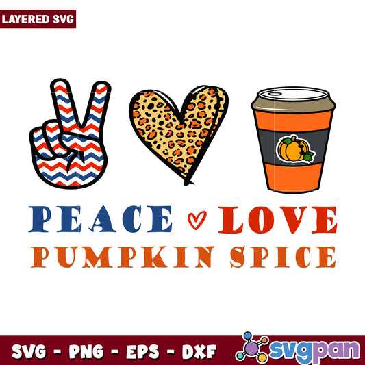 Peace love pumpkin spice svg, halloween horror nights svg, spirit halloween svg