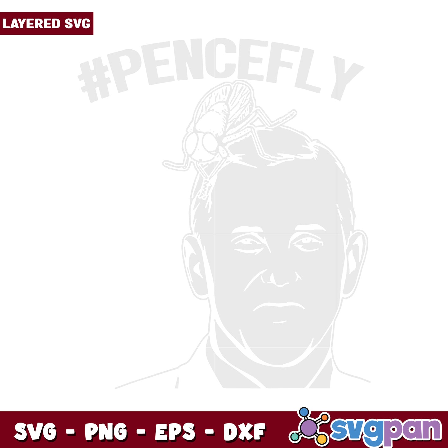 Pencefly layered SVG design for creative projects, perfect for crafters