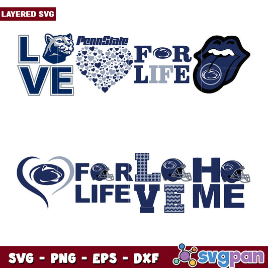 Penn State Love for Life SVG Bundle Downloadable Art