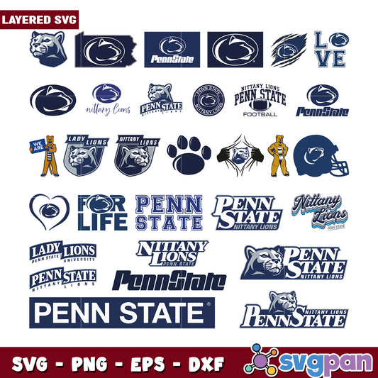 Penn State Nittany Lions SVG Bundle for Fans