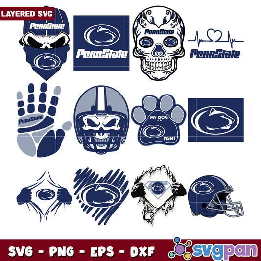 Penn State SVG Bundle 10 Layered Designs