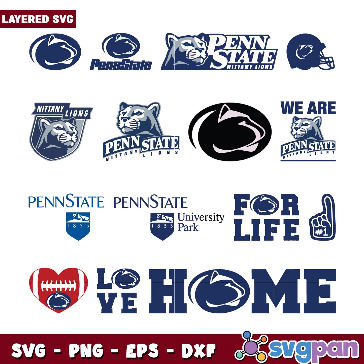 Penn State SVG Bundle Logos & Designs