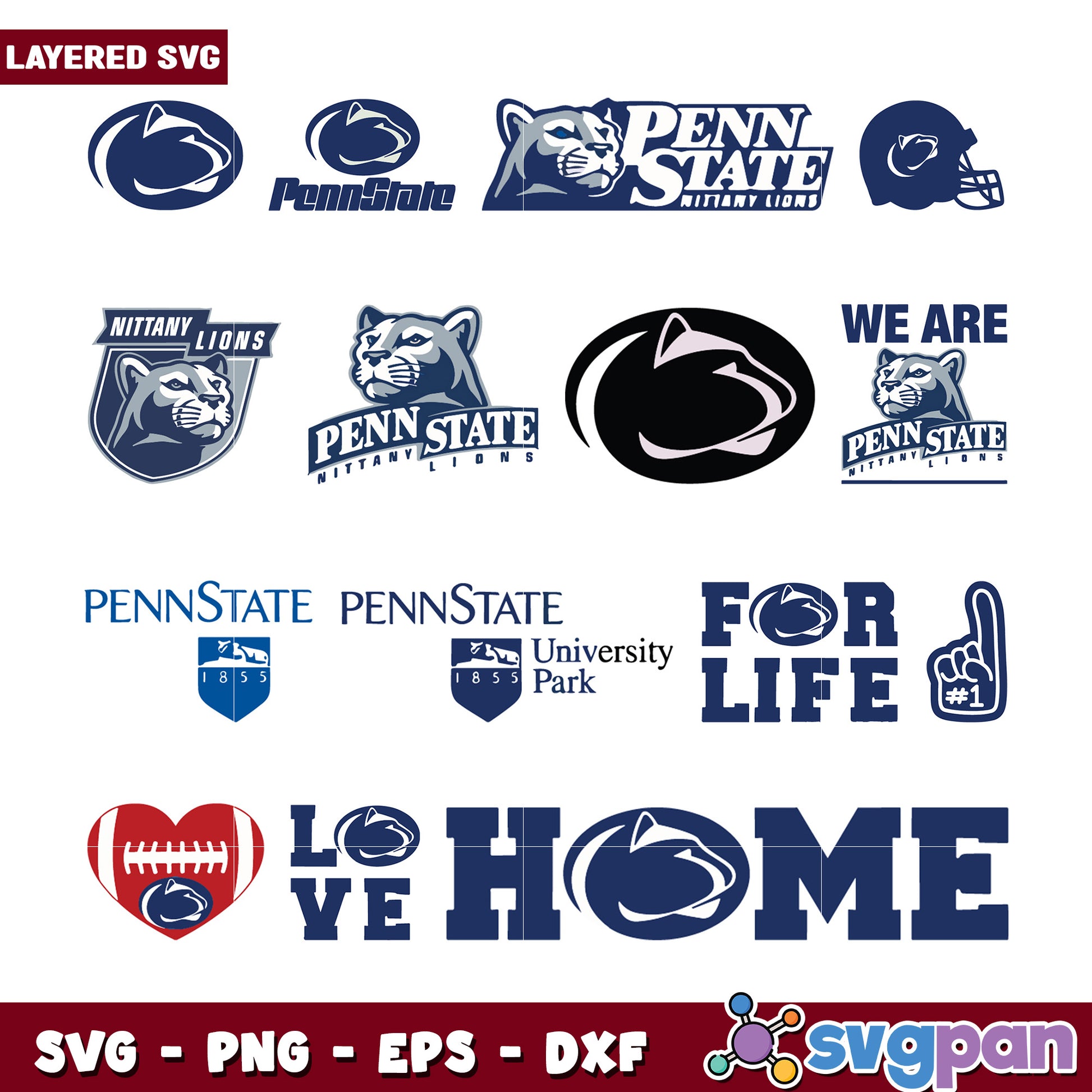 Penn State SVG Bundle Logos & Designs