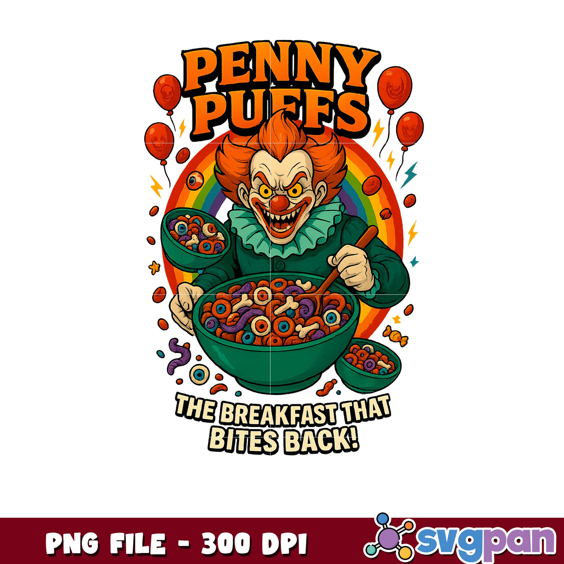 Penny puffs png, spooky autumn png, fall season png