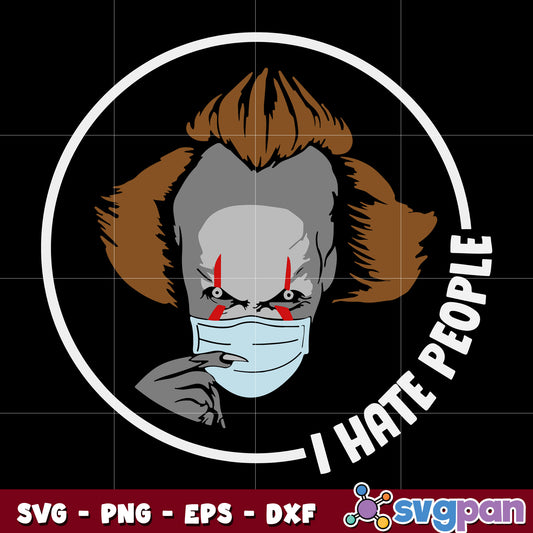 Pennywise Face Mask svg