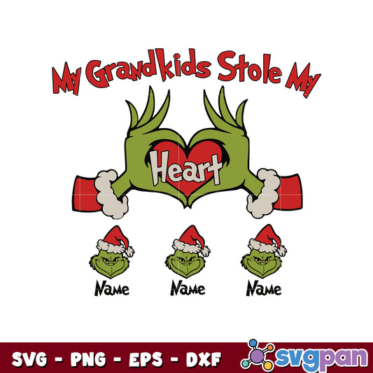 Personalized grinchmas family my kid stole My heart svg