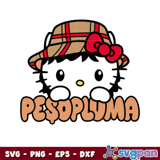 Peso pluma hello kitty face svg, hello kitty svg, sanrio svg