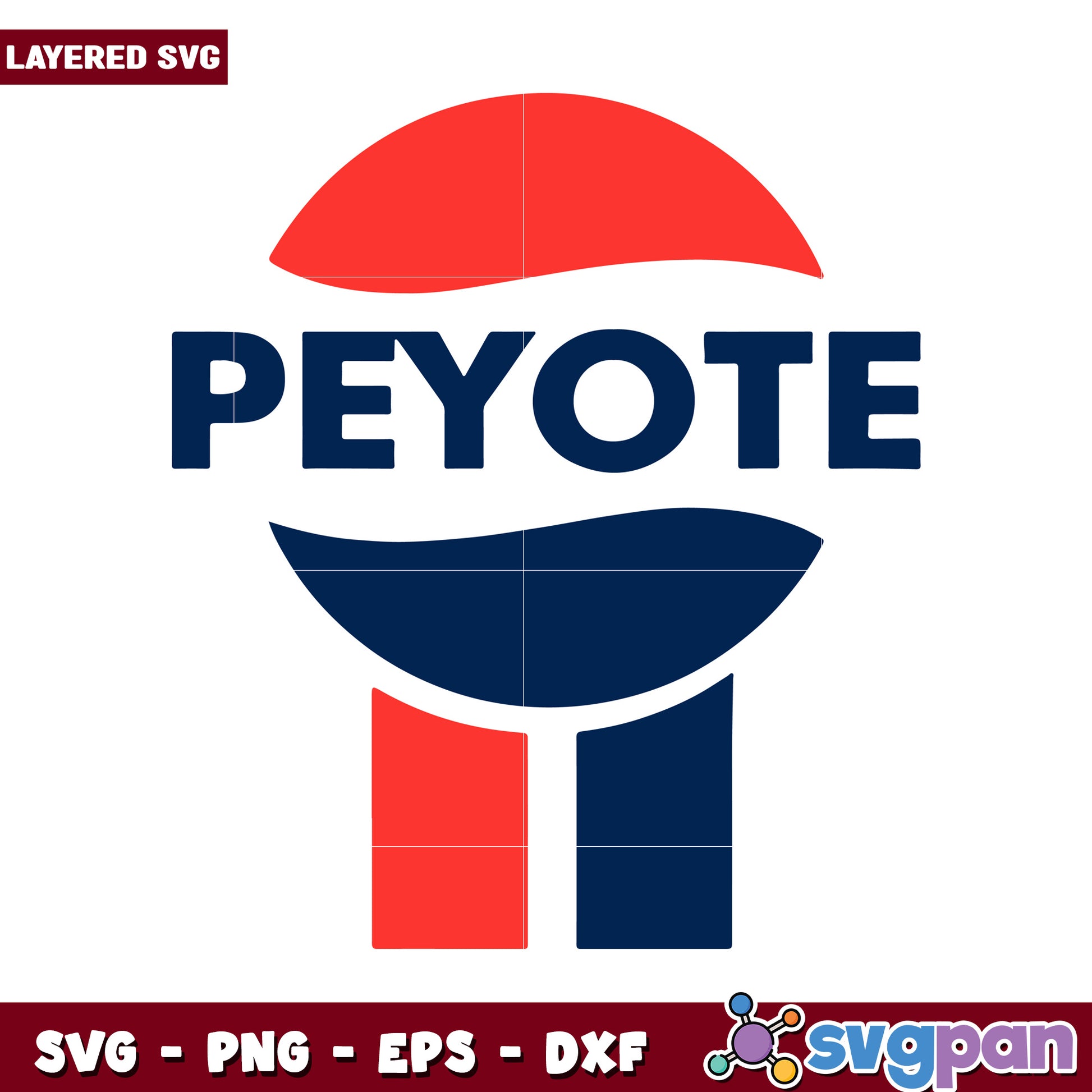 Peyote logo design SVG file, perfect for crafting projects