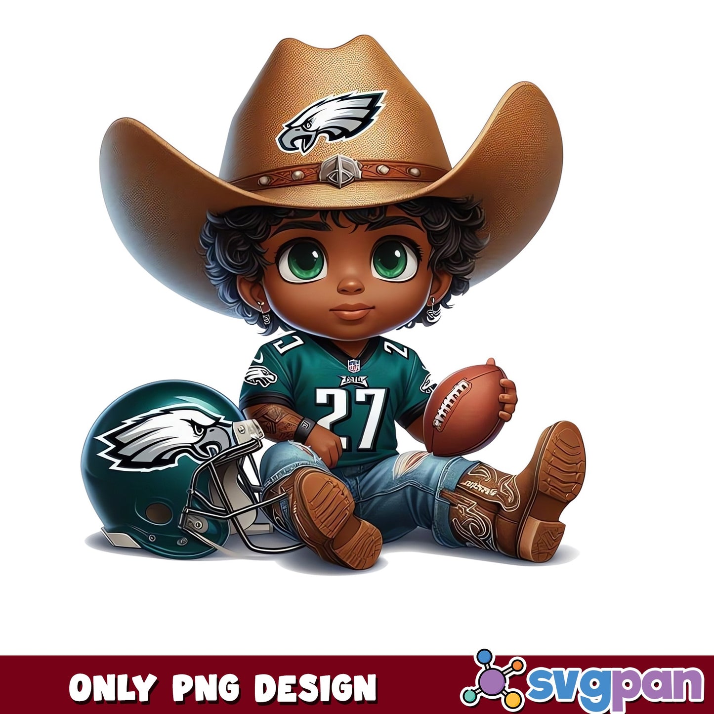 Philadelphia Eagles Cowboy Boy PNG, Eagles Football PNG, NFL PNG