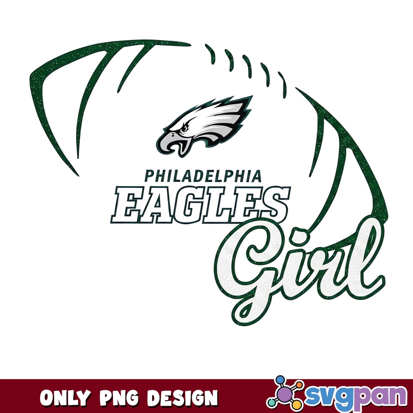 Philadelphia Eagles Girl PNG, Eagles Football PNG, NFL PNG