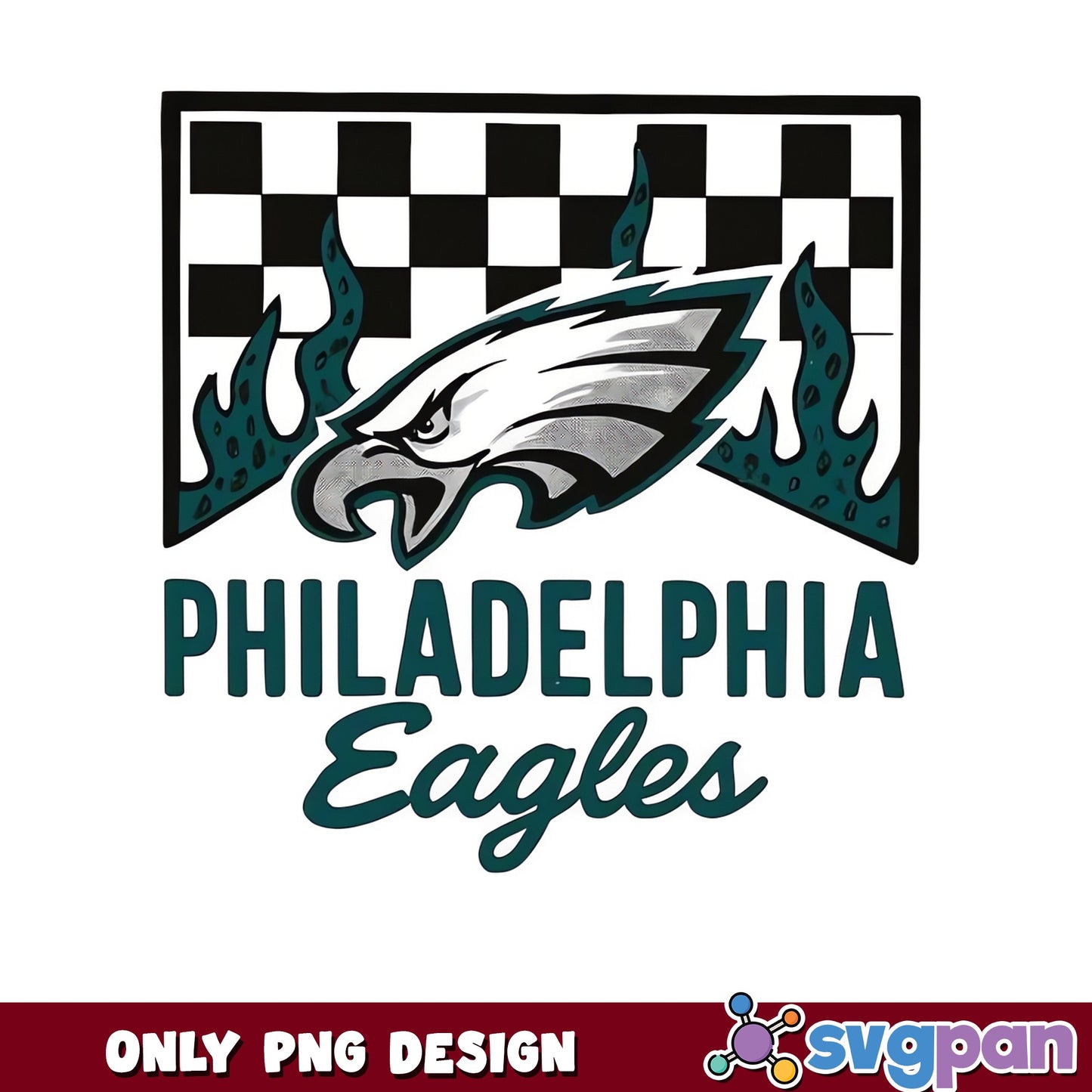 Philadelphia Eagles PNG, NFL Football Team, Eagles Checkered PNG