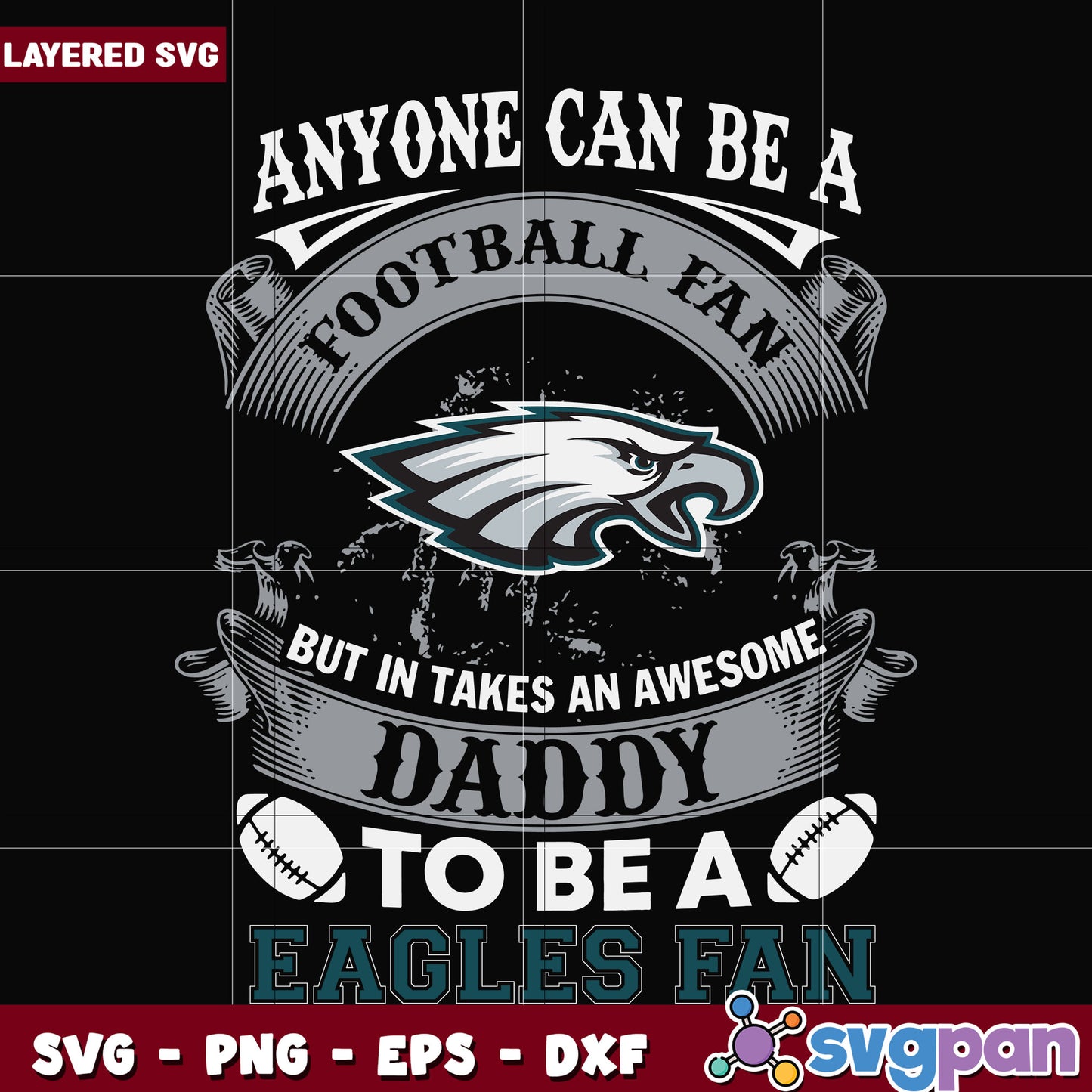 Philadelphia eagles anyone can be a football fan svg, nfl games svg, nfl league svg