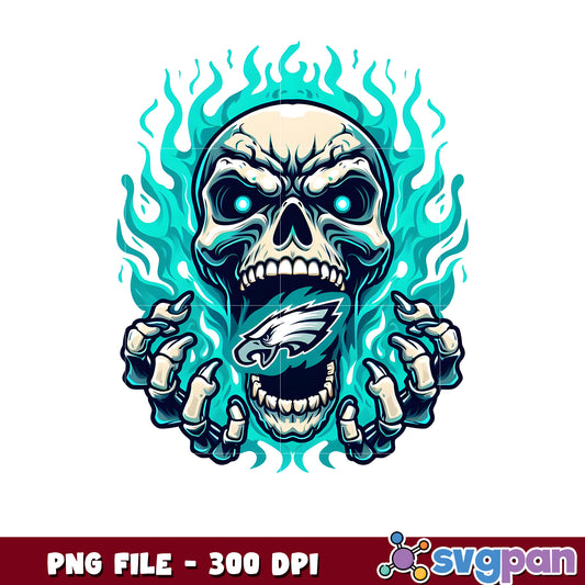 Philadelphia eagles burning skull png, super bowl 2025 png, american football league png