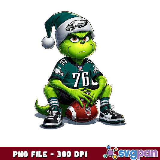 Philadelphia eagles funny grinch png, nfl mvp png, grinch png
