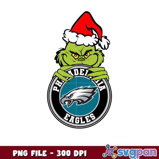 Philadelphia eagles grinch design png, nfl teams png, super bowl 2025 png