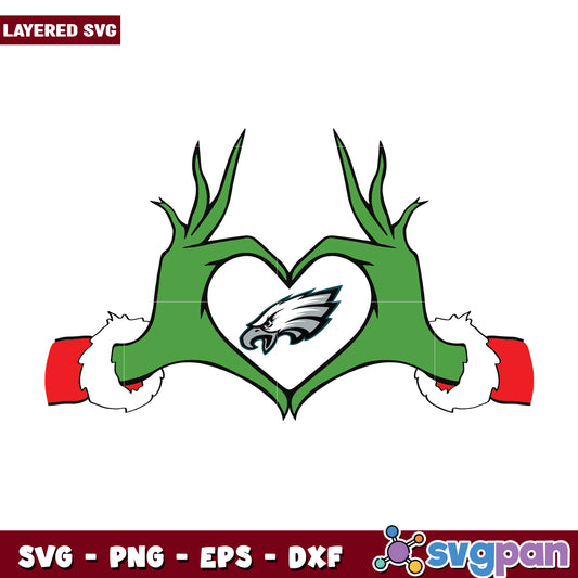 Philadelphia eagles grinch svg, funny grinch svg, grinch nfl​ svg