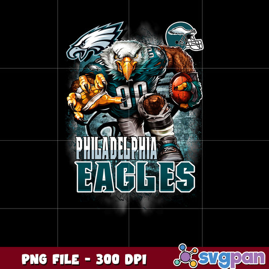 Philadelphia eagles logo helmet and mascot png, super bowl png, american football png