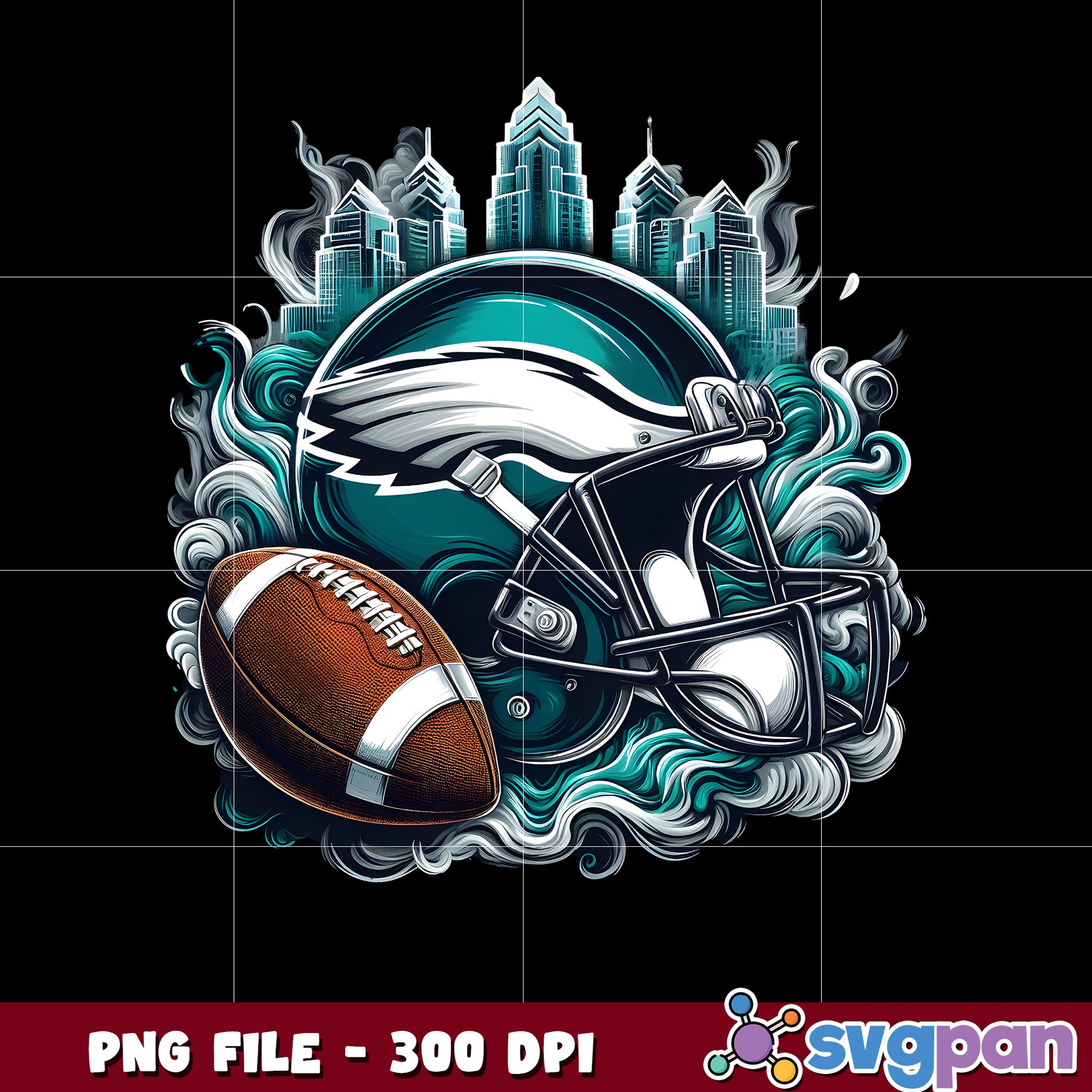 Philadelphia eagles logo smoke helmet illustration png, nfl team helmet png, nfl design png