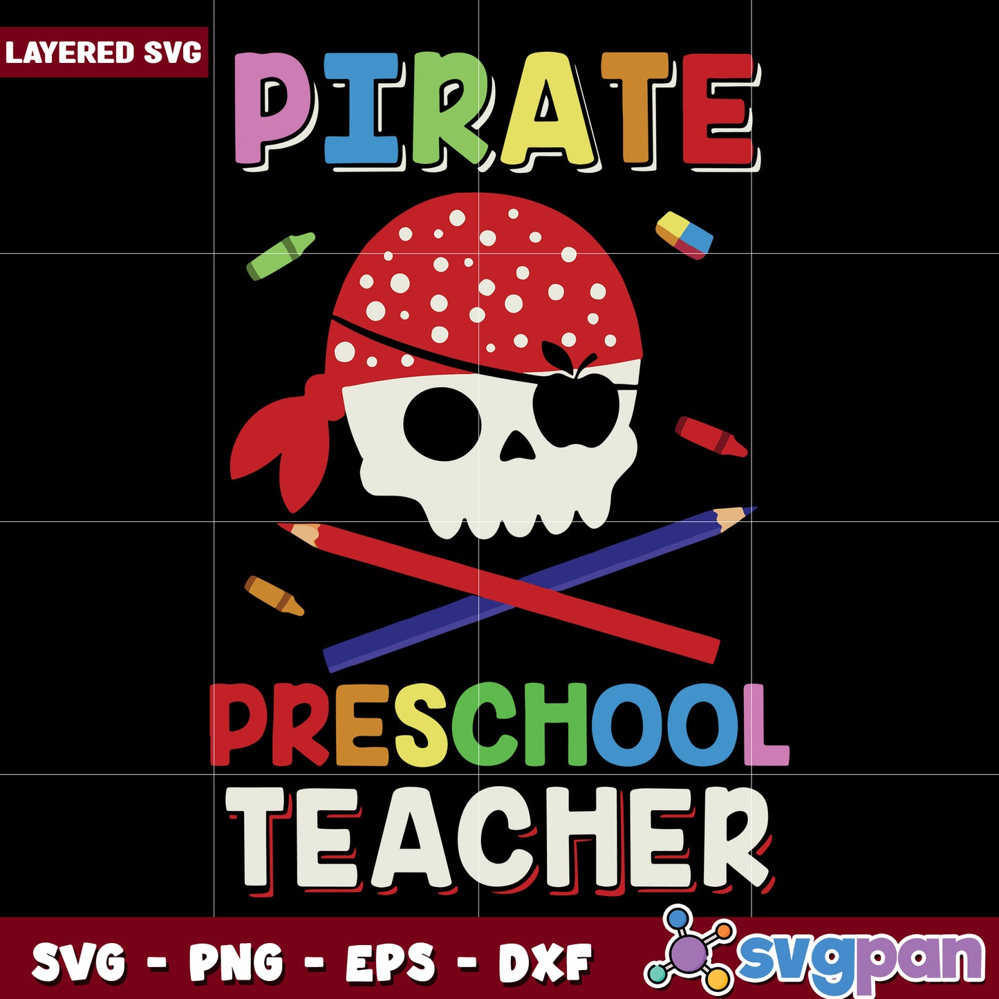 Piate preschool teacher svg, halloween svg, horror movies characters svg