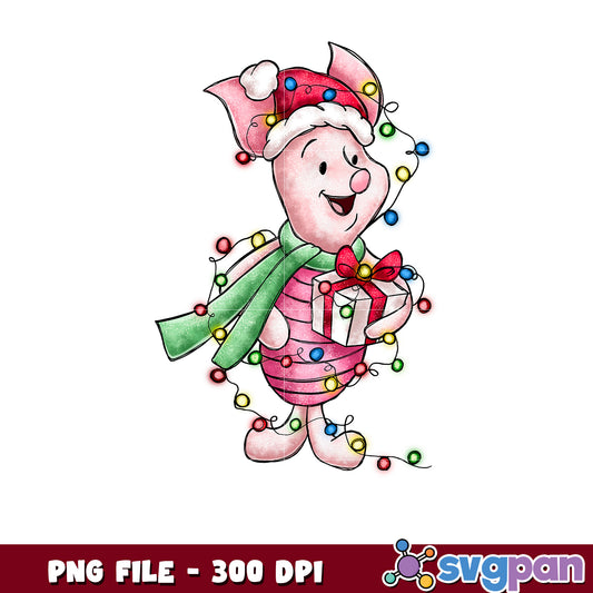 Piglet christmas png, chistmas tree​ png, disney png