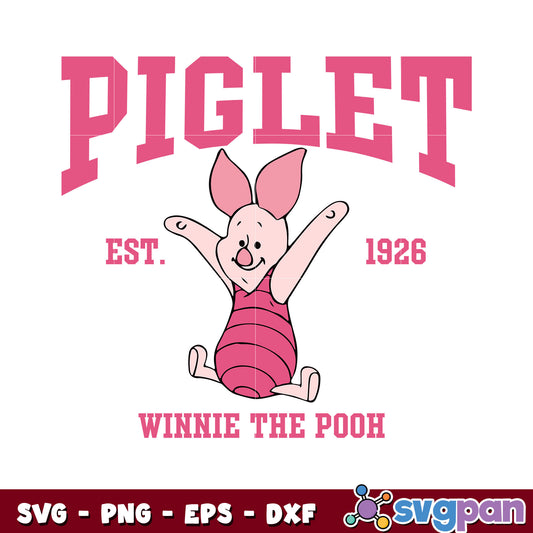 Piglet est 1928 winnie the pooh svg, piglet pooh​​ svg, winnie the pooh​ svg