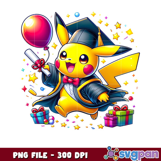 Pikachu graduation png, pikachu png, graduation announcements png