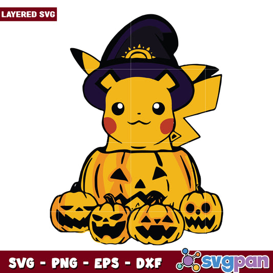 Pikachu halloween svg, halloween svg, horror movies characters svg