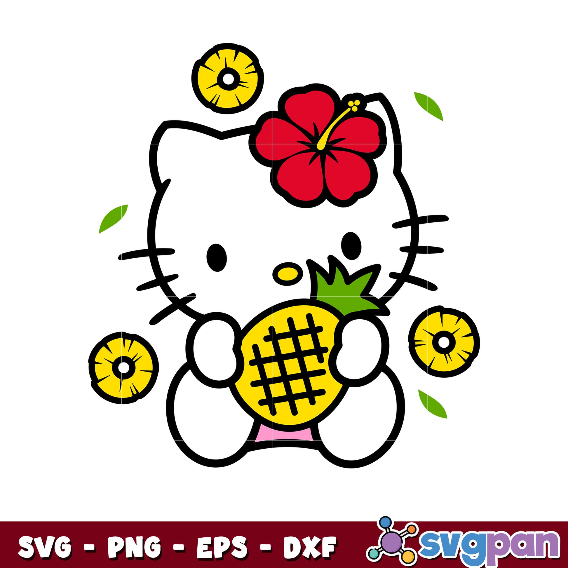 Pineapple hello kitty svg, hello kitty svg, sanrio cartoon svg