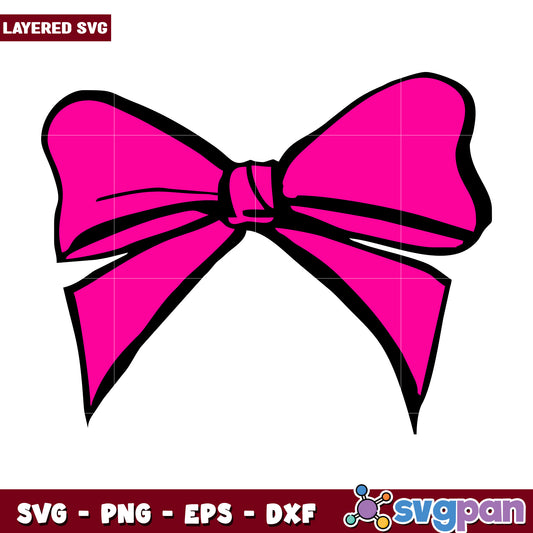 Pink Bow SVG Clipart Free Download