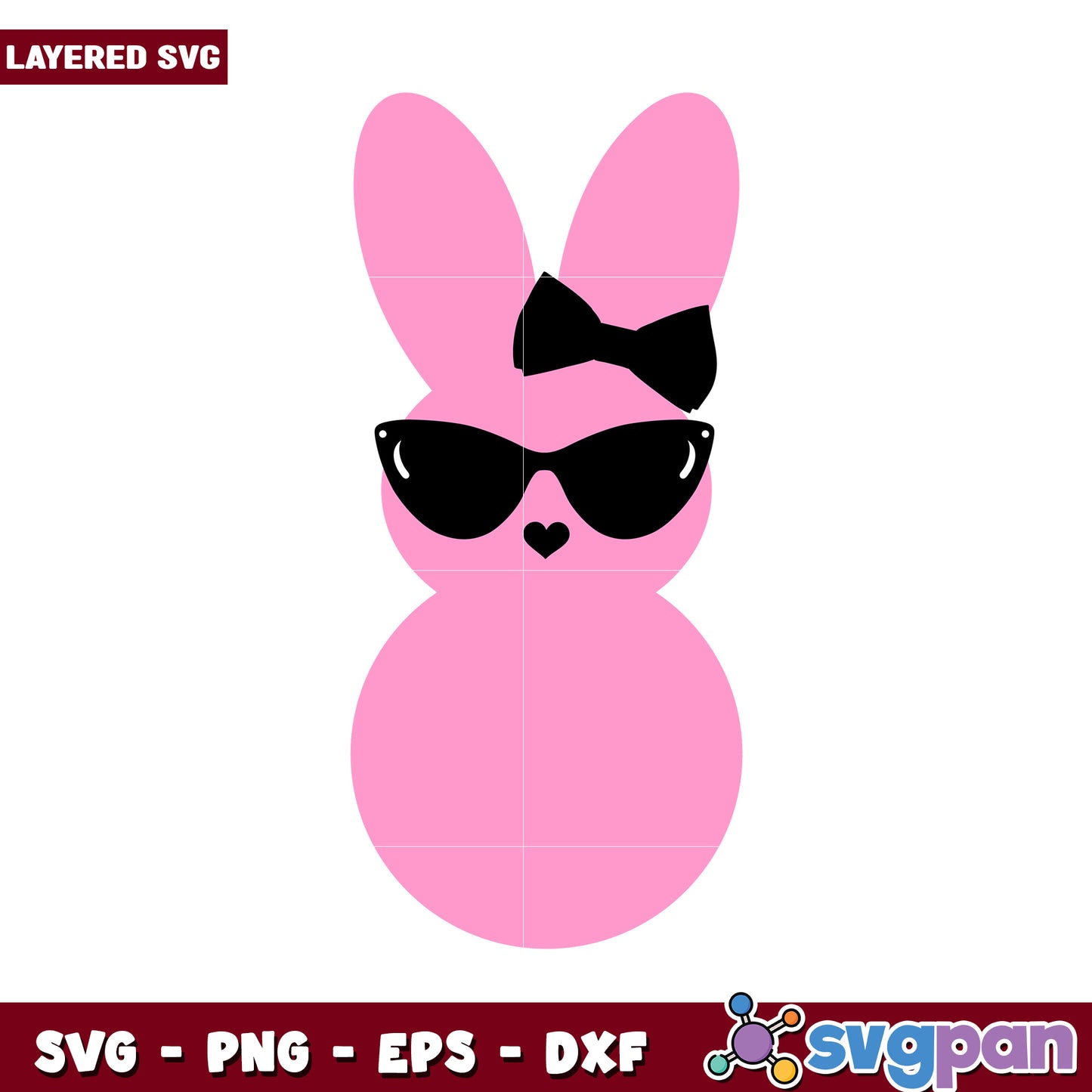 Pink Bunny SVG Design, Perfect for Fun Craft Projects