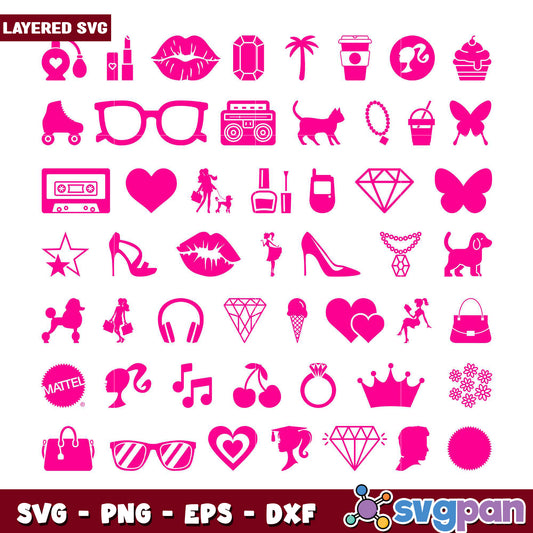 Pink Fashion SVG Bundle