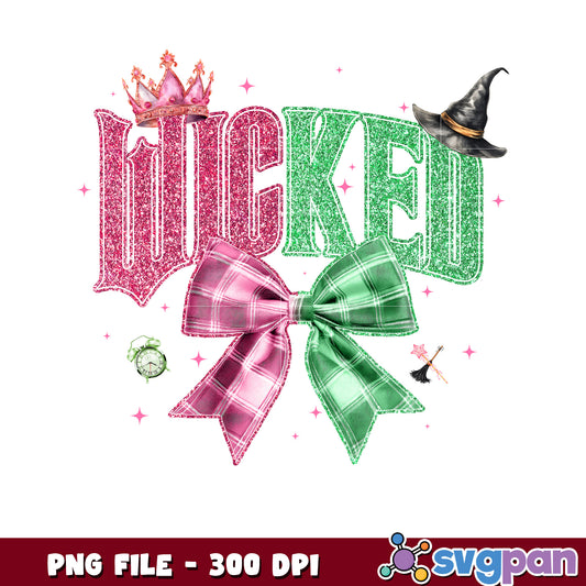 Pink Green Glitter Wicked PNG