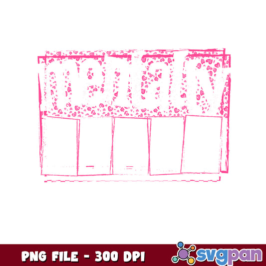 Pink Heart Leopard Print Sublimation PNG 300 DPI