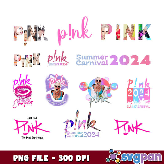 Pink Summer Carnival 2024 PNG Bundle