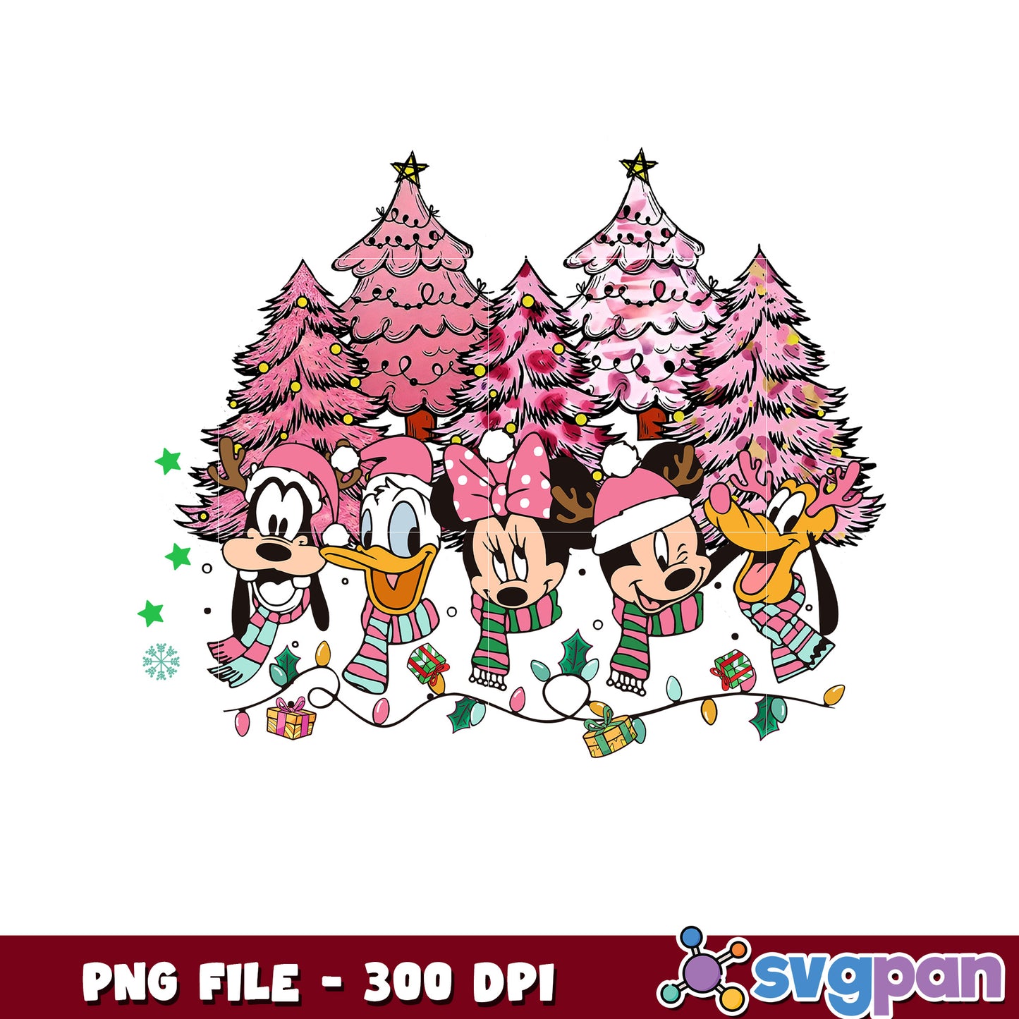 Pink christmas png, chistmas clipart png, cartoon png