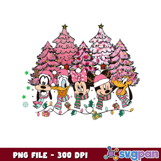 Pink christmas png, chistmas clipart png, cartoon png