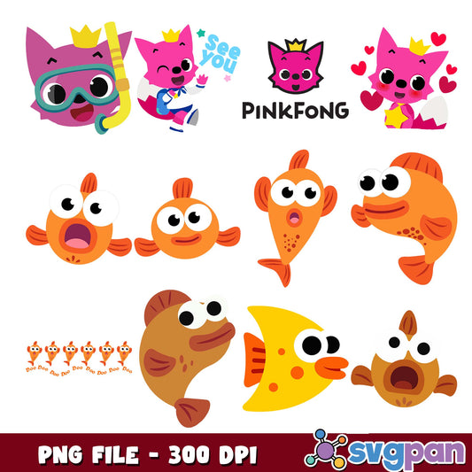 Pinkfong baby shark png bundle