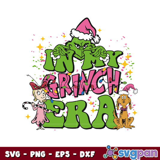 Pink in my grinch era christmas svg