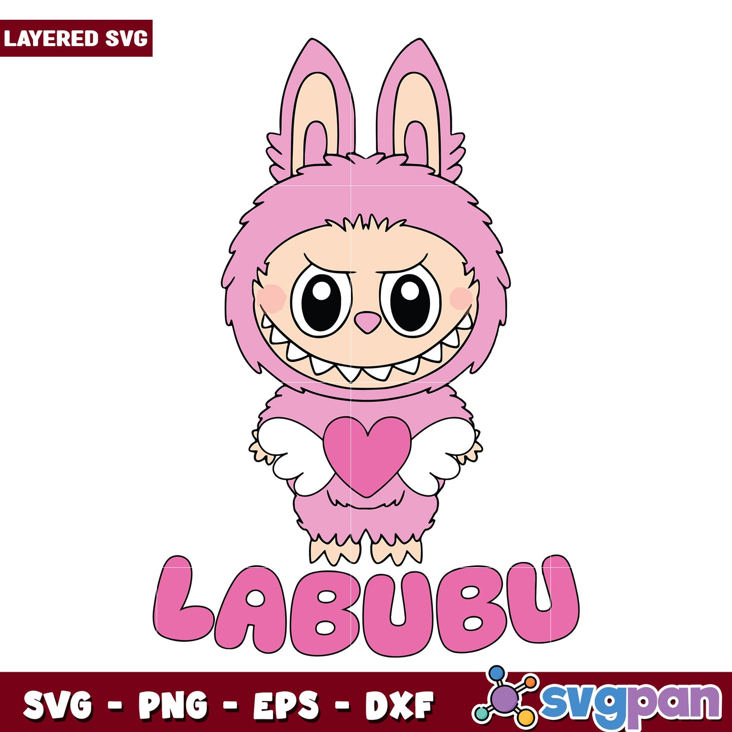Pink labubu svg, halloween cartoons svg, spirit halloween​ svg