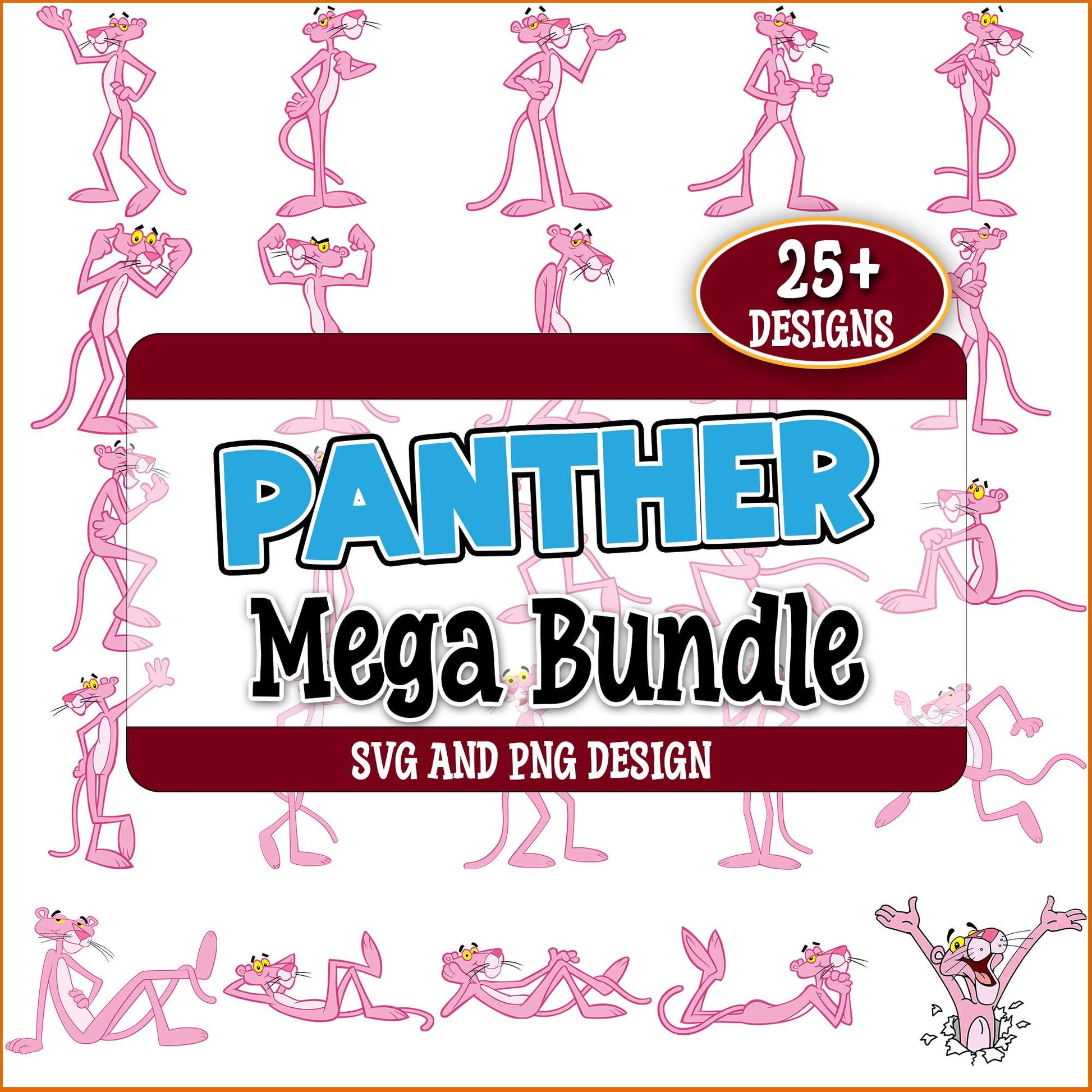 Pink panther svg bundle